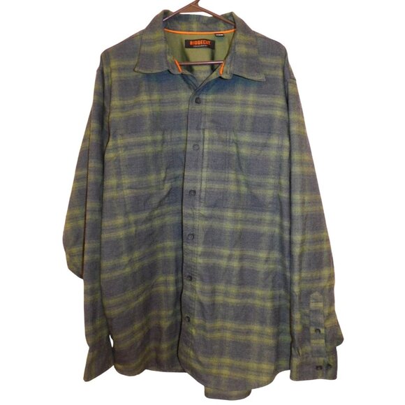 Ridgecut Toughwear Other - Ridgecut Toughwear Men Size XLT Green Plaid Shacket Flannel Shirt XL Tall